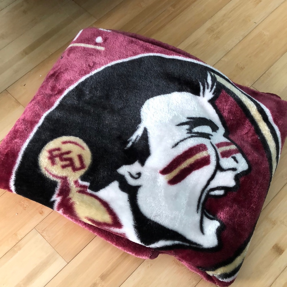 Fuzzy FSU throw blanket